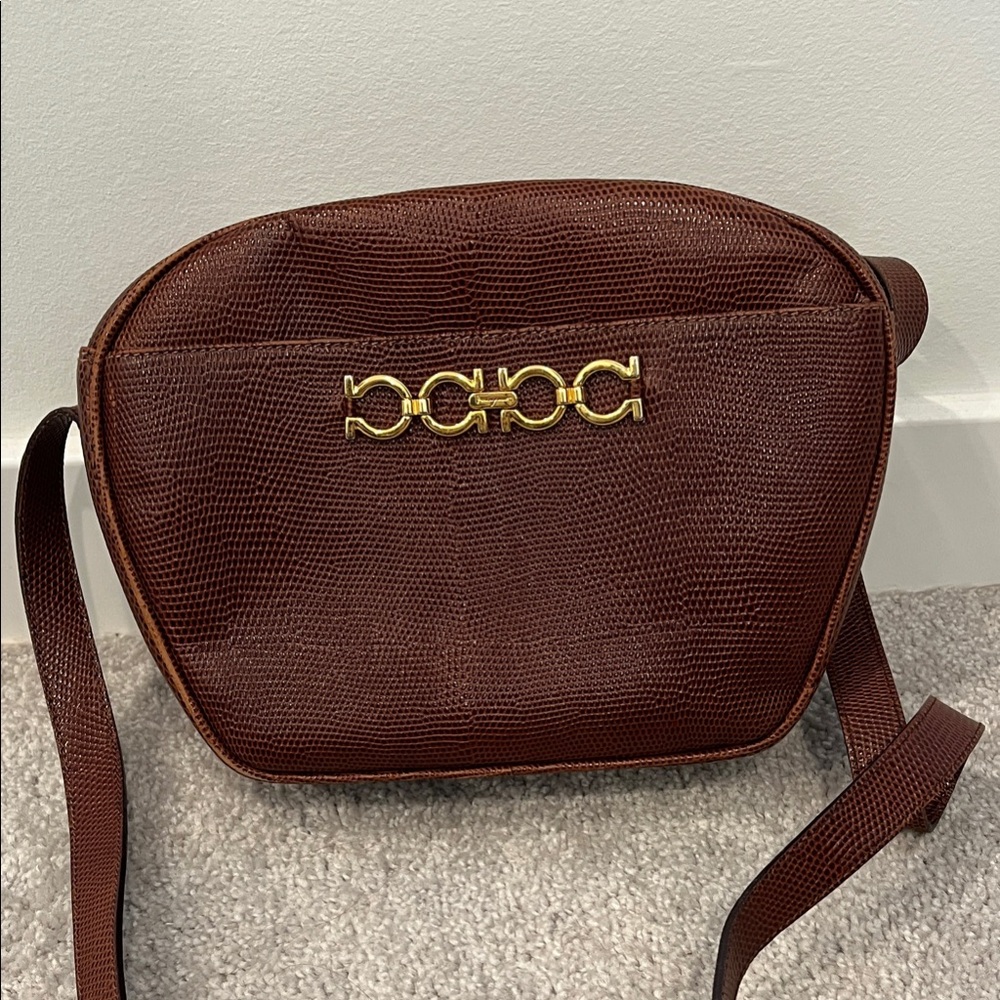 Ferragamo gancini Brown Crossbody Bag. Vintage . Great condition